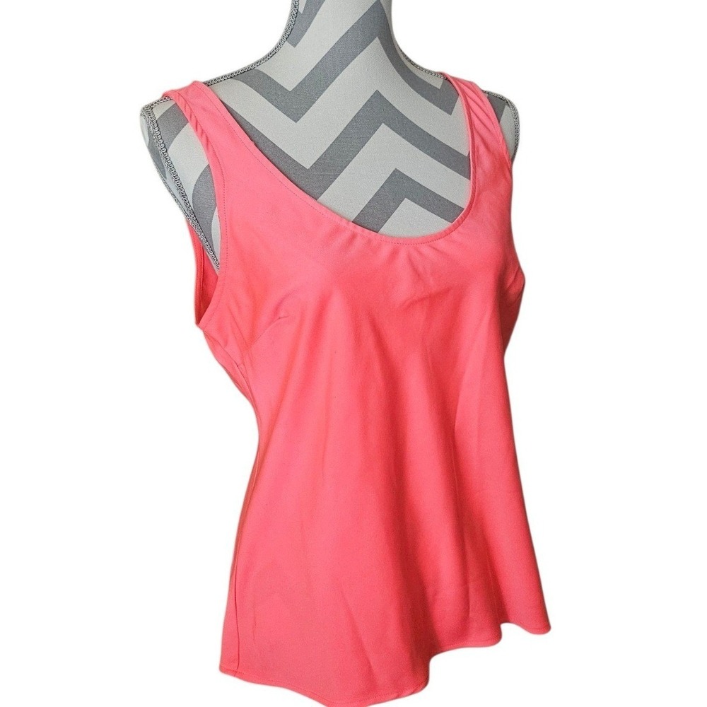 A New Day Coral Pink Scoop Neck Tank Top Sleeveless Recycled Polyester Medium
